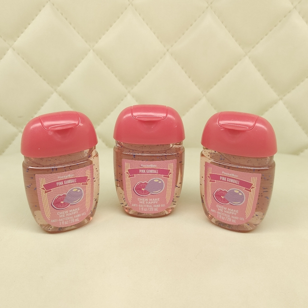 Pink Gumball Pocketbac Hand Sanitizer 3 Pack